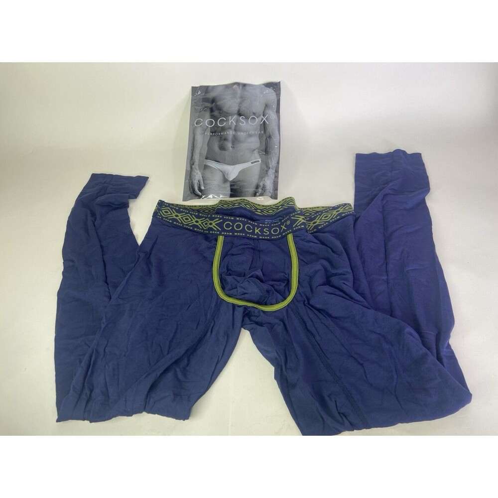 Cocksox CX92NG Long John Weld Leggings Contour Pouch Blue Mens Size L